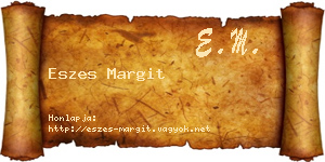 Eszes Margit névjegykártya